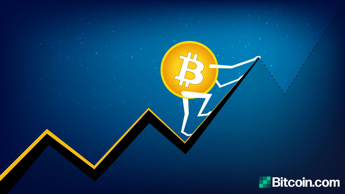 بیت‌کوین در بالاترین قیمت ۲ هفته گذشته