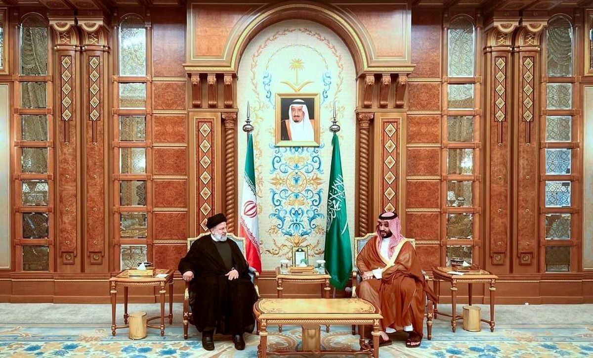 اولین عکس از دیدار محمد بن سلمان و ابراهیم رئیسی