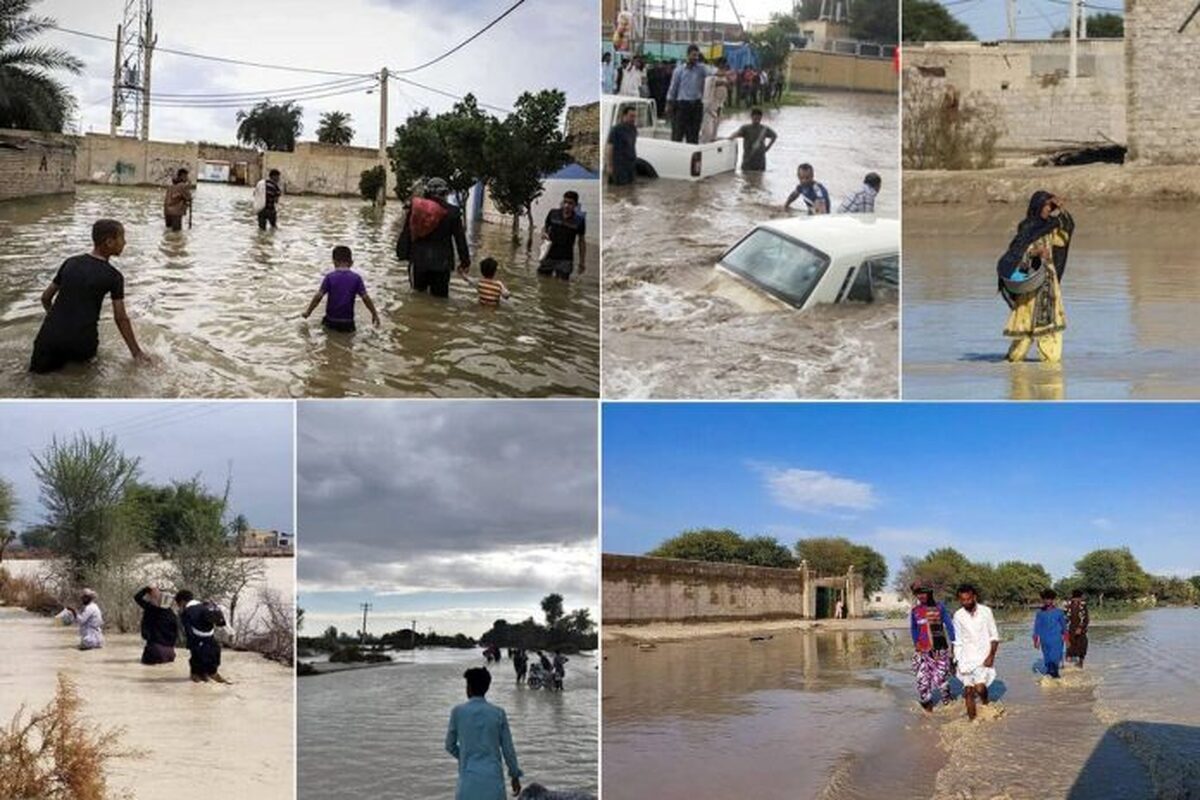سیل در سیستان و بلوچستان؛ قطع برق و مسدود شدن راه ۱۵۴ روستا