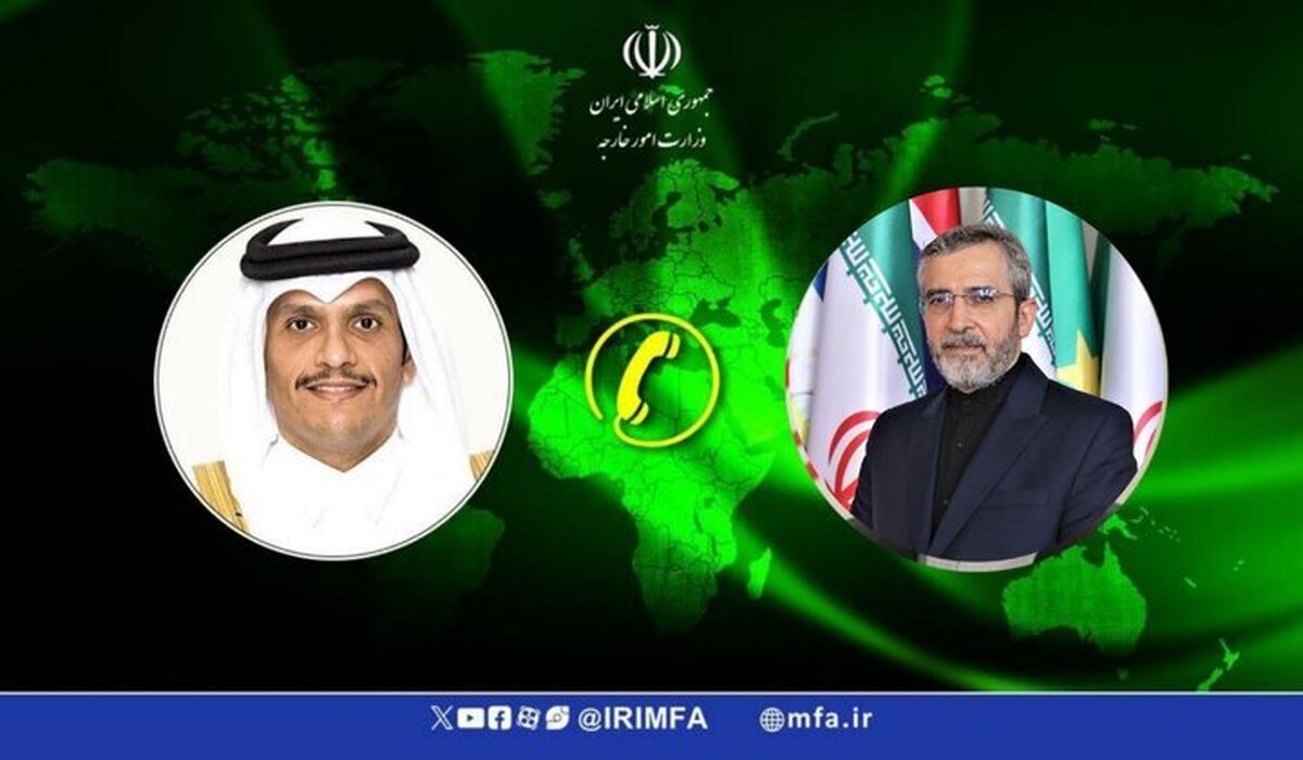 گفتگوی تلفنی باقری با وزیرخارجه قطر/ جنایت صهیونیست‌ها بدون هزینه نخواهد بود