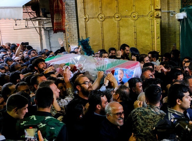 پیکر شهید امیرعبداللهیان در حرم عبدالعظیم حسنی به خاک سپرده شد