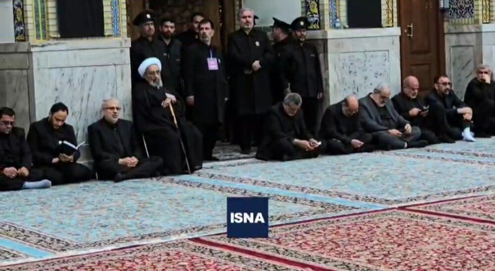 عکس؛ وزرای دولت سیزدهم در مراسم تدفین رئیس‌جمهور شهید