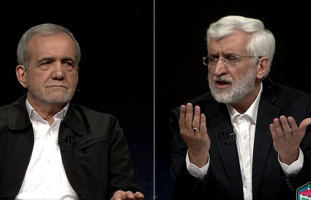 رفتار زشت سعید جلیلی در مناظره: از اینکه آقای پزشکیان احادیثی می‌خوانند و جلسهٔ ما را متبرک می‌کنند ممنونم، اما این را ائمهٔ جمعه هم انجام می‌دهند