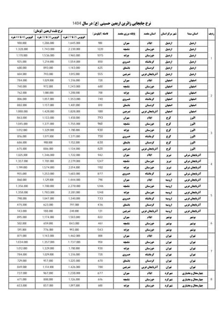 آغاز فروش بلیت اتوبوس‌های اربعین؛ نرخ مسیرها اعلام شد