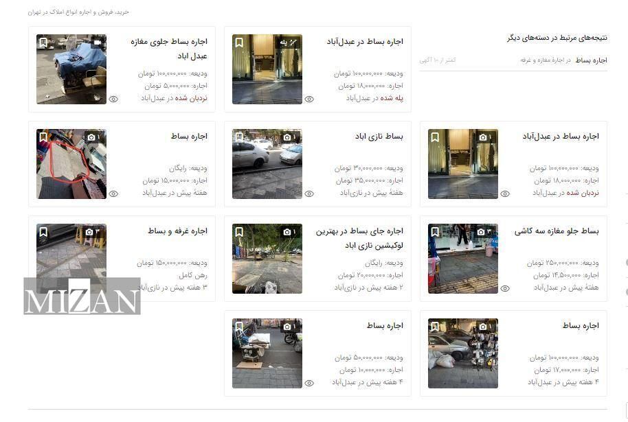دست‌فروشی در تهران لاکچری شد؛  اجاره پیاده‌رو از ۱۰۰ تا ۲۵۰ میلیون!