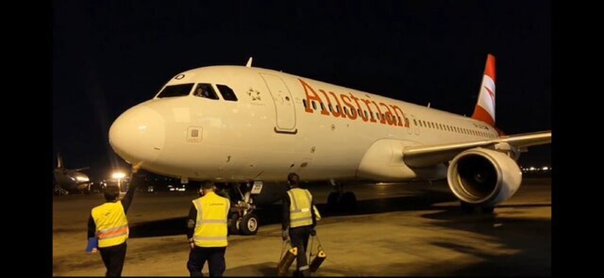 ورود اولین پرواز شرکت هواپیمایی آسترین اتریش به تهران