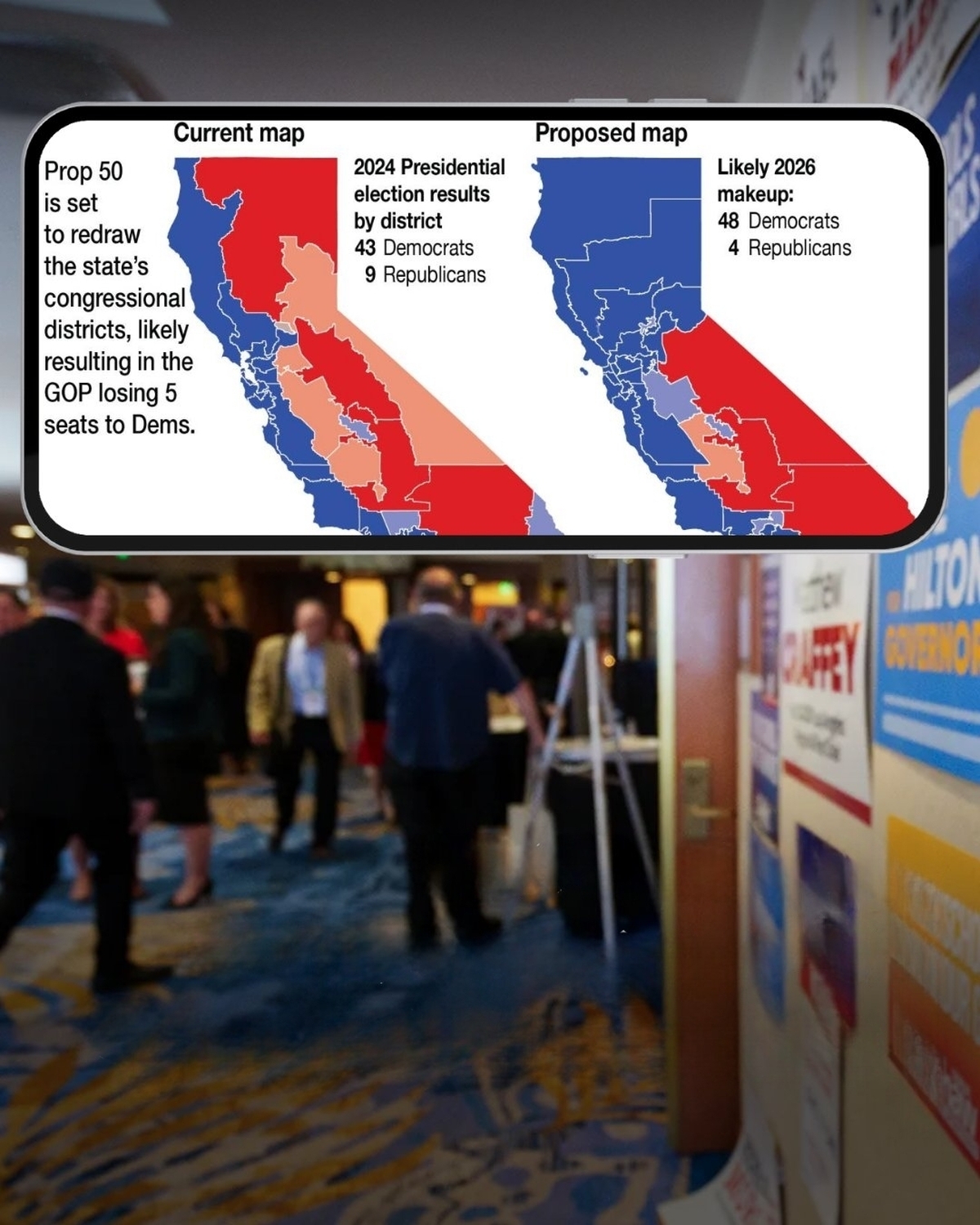 تغییر بزرگ در کالیفورنیا؛
با تغییر حوزه‌بندی دموکرات‌ها جانشین جمهوری‌خواهان می‌شوند