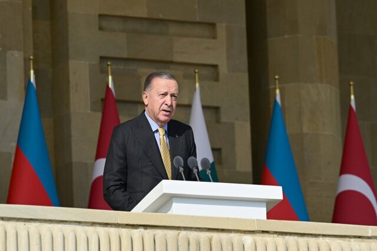 اردوغان ضمن تبریک به «الهام علی‌اف»: پیروزی باکو در قره‌باغ موازنه ژئوپلتیک اروپا و آسیا را تغییر داد