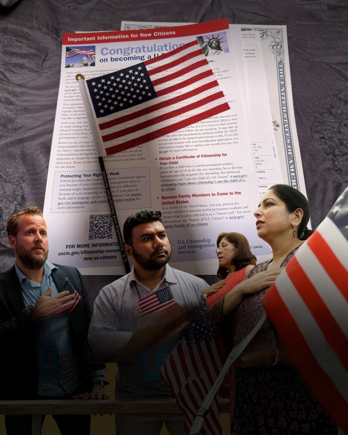 مراسم ادای سوگند شهروندی آمریکا برای مهاجران ایرانی و ۱۸ کشور دیگر به تعلیق درآمد