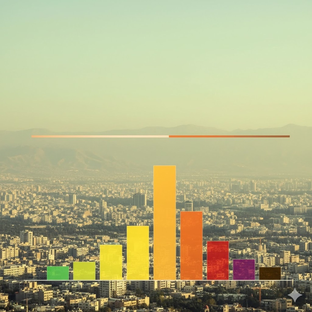 کیفیت هوای تهران در سطح «قابل قبول» قرار گرفت