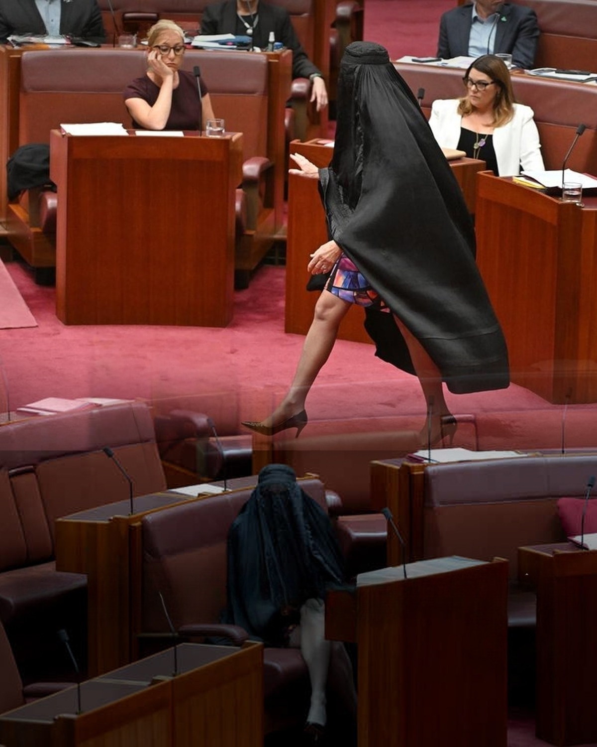 ‏نماینده استرالیایی با برقع به مجلس سنا رفت