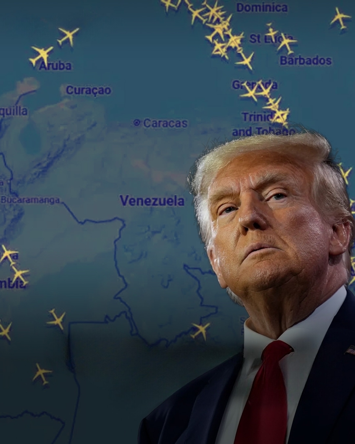 ترامپ: حریم هوایی سراسر ونزوئلا «به طور کامل» بسته است