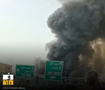 آتش سوزی گسترده در بازار جنت آباد تهران